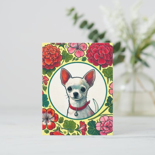 Chihuahua Postkarte (Stehend Vorderseite)