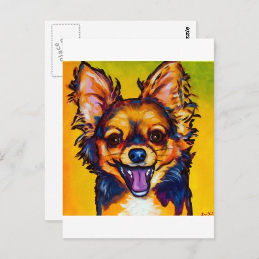 Chihuahua Postkarte (Vorne/Hinten)