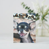 Chihuahua-Postkarte Postkarte (Stehend Vorderseite)