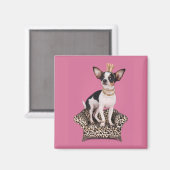 Chihuahua Princess Magnet (Vorderseite/Rückseite)