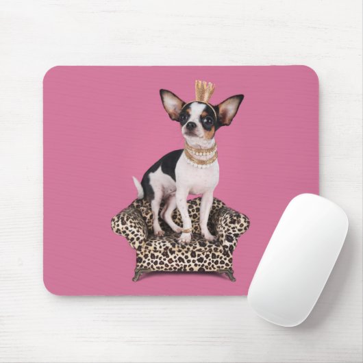 Chihuahua Princess Mousepad (Mit Mouse)