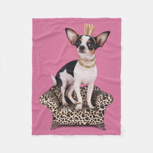 Chihuahua-Prinzessin Fleecedecke (Vorderseite)