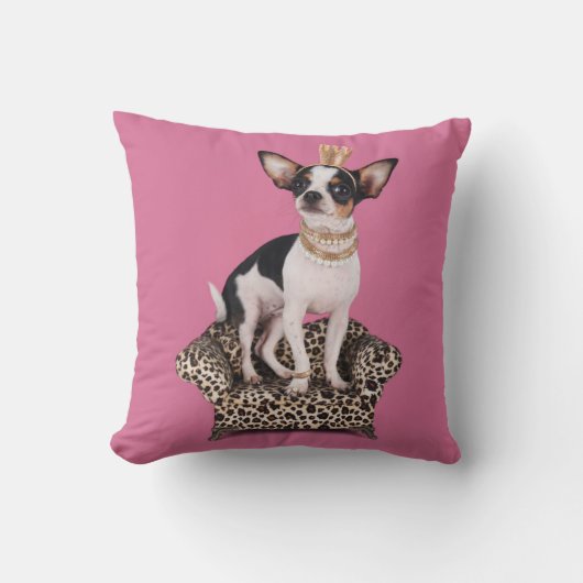 Chihuahua-Prinzessin Kissen (Vorderseite)