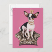 Chihuahua-Prinzessin Postkarte (Vorne/Hinten)