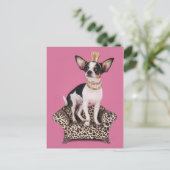 Chihuahua-Prinzessin Postkarte (Stehend Vorderseite)