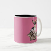 Chihuahua-Prinzessin Zweifarbige Tasse (VorderseiteRechts)