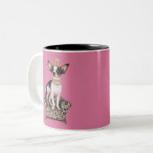 Chihuahua-Prinzessin Zweifarbige Tasse (Vorderseite Links)