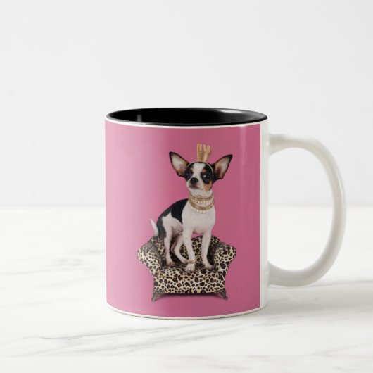 Chihuahua-Prinzessin Zweifarbige Tasse (Rechts)