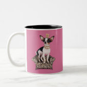 Chihuahua-Prinzessin Zweifarbige Tasse (Links)