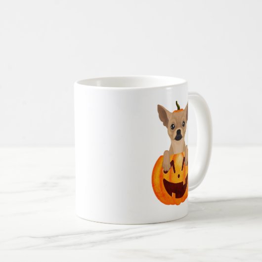 Chihuahua Pumpkin Kaffeetasse (VorderseiteRechts)