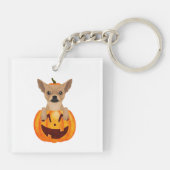 Chihuahua Pumpkin Schlüsselanhänger (Rückseite)