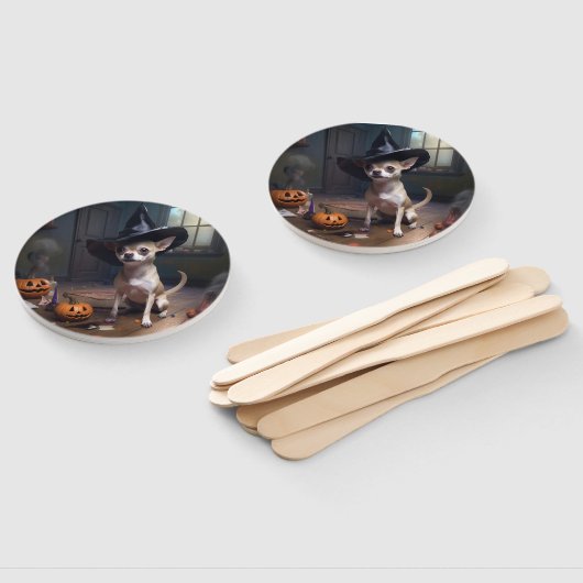 Chihuahua Pumpkins Halloween Beängstigend Fächer (Non-assembled)