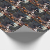 Chihuahua Pumpkins Halloween Beängstigend Geschenkpapier (Ecke)