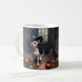 Chihuahua Pumpkins Halloween Beängstigend Kaffeetasse (Vorderseite Links)