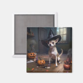 Chihuahua Pumpkins Halloween Beängstigend Magnet (Vorderseite/Rückseite)