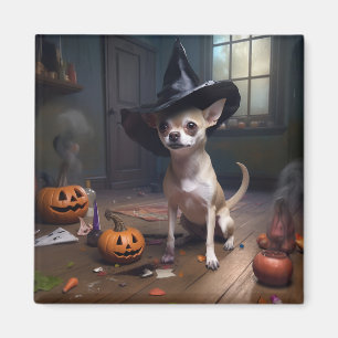 Chihuahua Pumpkins Halloween Beängstigend Magnet