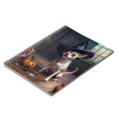 Chihuahua Pumpkins Halloween Beängstigend Notizblock (Linke Seite)