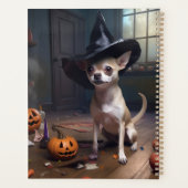 Chihuahua Pumpkins Halloween Beängstigend Planer (Rückseite)