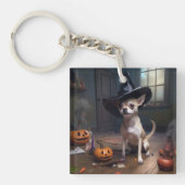 Chihuahua Pumpkins Halloween Beängstigend Schlüsselanhänger (Vorderseite)