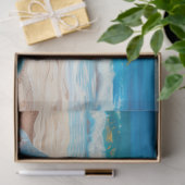 Chihuahua Puppy Blue Floral Beach Decoupage Seidenpapier (Geschenk)