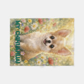 Chihuahua Puppy Customizable Blanket Fleecedecke (Vorderseite (Horizontal))