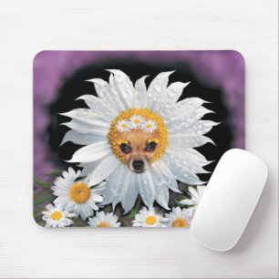 Chihuahua Puppy Daisy Blossom Mouse Pad Mousepad
