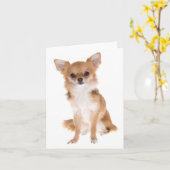 Chihuahua Puppy Dog Blank Notecard Karte (Gelbe Blume)