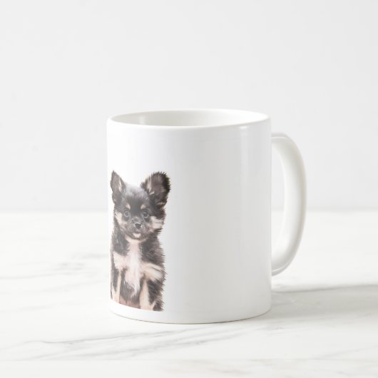 Chihuahua Puppy Dog Kaffeetasse (VorderseiteRechts)