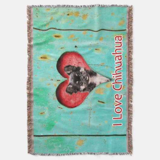 Chihuahua Puppy Dog Liebe Blanket Decke (Vorderseite Vertikal)