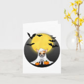 Chihuahua Puppy Ghost Halloween Kostüm - Kleines T Karte (Gelbe Blume)