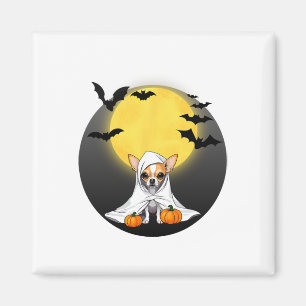 Chihuahua Puppy Ghost Halloween Kostüm - Kleines T Magnet