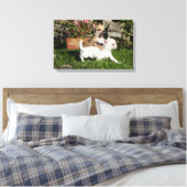 Chihuahua Puppy Playing Leinwanddruck (Insitu (Schlafzimmer))