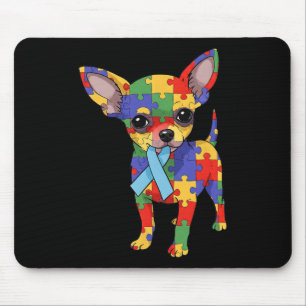 Chihuahua Puzzle Autismus Bewusstsein Autistische Mousepad