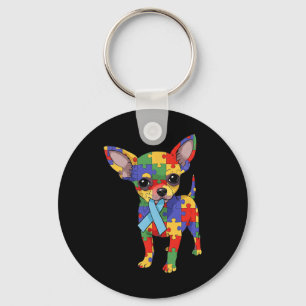 Chihuahua Puzzle Autismus Bewusstsein Autistische Schlüsselanhänger