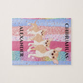 CHIHUAHUA PUZZLE & PERSONALISIERTER NAME. (Horizontal)