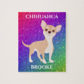 CHIHUAHUA PUZZLE & PERSONALISIERTER NAME. (Vertikal)