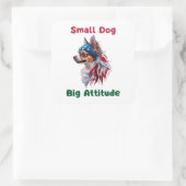 Chihuahua Quadratischer Aufkleber (Tasche)