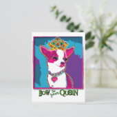 Chihuahua Queen Postkarte (Stehend Vorderseite)