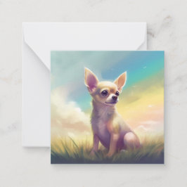 Chihuahua Rainbow Bridge Pet Dog Memorial Beileid Mitteilungskarte