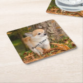 Chihuahua Rechteckiger Pappuntersetzer (angewinkelt)
