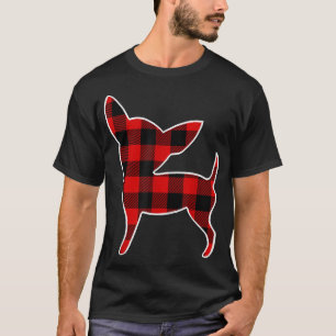Chihuahua Red Buffalo Kariert Dog Pup Matching PJ T-Shirt