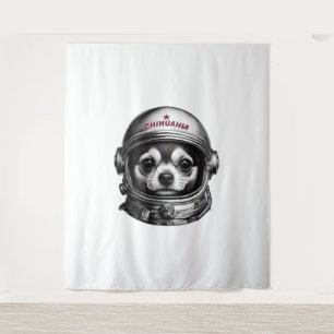 Chihuahua, Retro-Sowjetischer Weltraumhund-Reisend Wandteppich