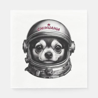 Chihuahua, Retro sowjetischer Weltraumreisender Serviette