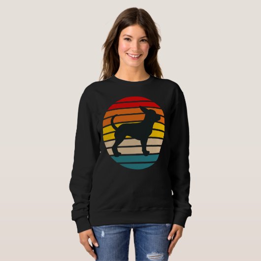Chihuahua Retro Sunset Sweatshirt (Vorne ganz)