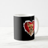 Chihuahua Rose Herztag Kaffeetasse (VorderseiteRechts)