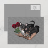 Chihuahua-Rose Postcard Postkarte (Vorne/Hinten)