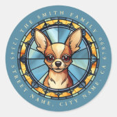 Chihuahua Round Stickers (Vorderseite)