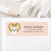 Chihuahua Rücksendeadressen-Aufkleber (Insitu)