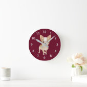 Chihuahua Runde Wanduhr (Zuhause)