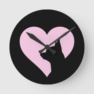 Chihuahua runde wanduhr
